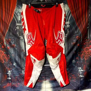 Fox Racing 180 Motocross Pant Mens 42 Red Racing Gear BMX Protective Dirt Biking